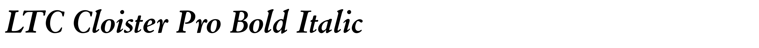 LTC Cloister Pro Bold Italic